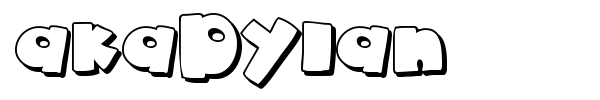 akaDylan font preview